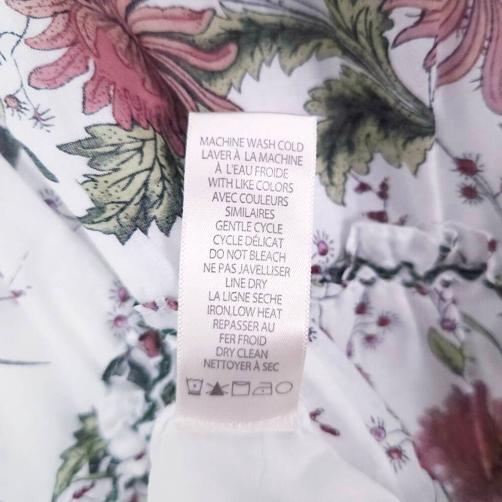 MAX STUDIO NWT White & Pink Floral Botanical Boho Tiered Maxi Dress X-Large - Picture 10 of 10